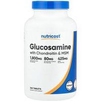 Nutricost, Gliukozaminas su chondroitinu ir MSM, 240 tablečių