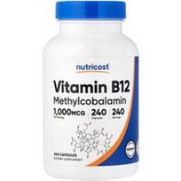 Nutricost, Vitaminas B12, 1,000 mcg, 240 kapsulių