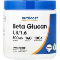 Nutricost, Beta gliukanas 1,3/1,6, be kvapiųjų medžiagų, 3,6 uncijos (100 g)