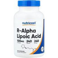 Nutricost, R-alfa lipoinė rūgštis, 100 mg, 240 kapsulių