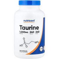 Nutricost, Taurinas, 1 000 mg, 240 kapsulių