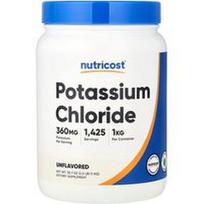 Nutricost, Kalio chloridas, be skonio, 2,2 svaro (1 kg)