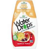 SweetLeaf Stevia, „Water Drops®“, gardus stevijos vandens skonio stipriklis, tropinis punšas, 48 ml (1,62 fl oz)