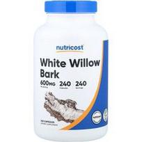 Nutricost, Baltojo gluosnio žievė, 600 mg, 240 kapsulių