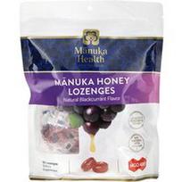 Manuka Health, Manukos medaus pastilės, natūralūs juodieji serbentai, MGO 400+, 58 pastilės