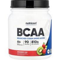 Nutricost, Našumas, BCAA, braškių kiviai, 1,8 svaro (810 g)