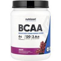 Nutricost, „Performance“, BCAA, vynuogių skonio, 2,6 svaro (1176 g)