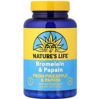 Nature's Life, Bromelainas ir papainas, 100 kapsulių
