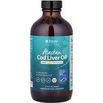 Jigsaw Health, Aliaskos menkių kepenų aliejaus skystis, natūrali citrina, 8.12 fl oz (240 ml)