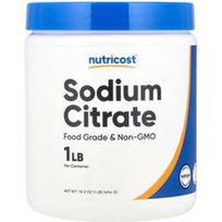 Nutricost, Natrio citratas, 454 g (1 svaras)