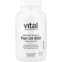 Vital Nutrients, Ultra Pure® Omega-3, žuvų taukai 800, citrina, 90 minkštųjų gelių