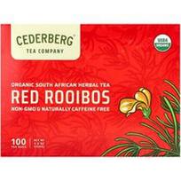 Cederberg Tea Co, Ekologiška Pietų Afrikos žolelių arbata, raudonoji rooibos, be kofeino, 100 arbatos maišelių, 250 g