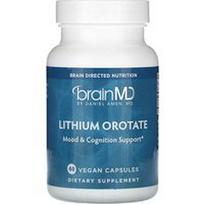 BrainMD, Ličio orotatas, 5 mg, 60 veganiškų kapsulių