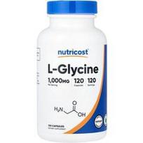 Nutricost, L-glicinas, 1 000 mg, 120 kapsulių