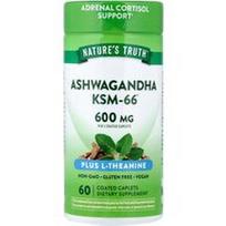 Nature's Truth, Ašvaganda KSM-66® Plus L-teaninas, 60 dengtų kapsulių