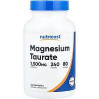 Nutricost, Magnio tauratas, 240 kapsulių (500 mg vienoje kapsulėje)