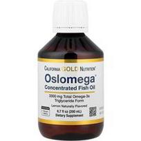 California Gold Nutrition, Norvegiški ypač stiprūs „Oslomega® Omega 3“ žuvų taukai, natūralaus citrinų skonio, 200 ml