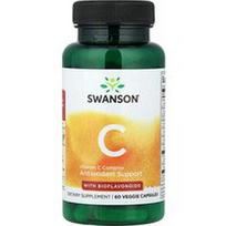Swanson Vitamins, Vitamino C kompleksas su bioflavonoidais, 60 daržovių kapsulių