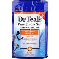 Dr. Teal's, Gryno Epsomo druskos mirkymo tirpalas, skirtas naudoti prieš ir po treniruotės, su mentoliu ir eteriniais aliejais, 1,36 kg