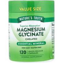 Nature's Truth, Magnio glicinatas, chelatas, 120 greito atpalaidavimo kapsulių (100 mg vienoje kapsulėje)