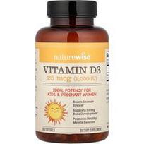 NatureWise, Vitaminas D3, 25 mcg (1000 TV), 360 minkštųjų gelių