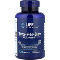 Life Extension, Du per dieną, multivitaminai, 120 kapsulių