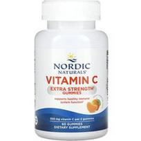 Nordic Naturals, Vitamino C guminukai, ypač stiprūs, mandarinų skonio, 60 guminukų (250 mg viename guminuke)