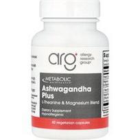 Metabolic Maintenance, Ašvaganda Plus, L-teanino ir magnio mišinys, 60 vegetariškų kapsulių