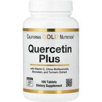 California Gold Nutrition, „Quercetin Plus“ su kvercetinu, vitaminu C, citrusinių vaisių bioflavonoidais, bromelainu ir ciberžole, 100 tablečių