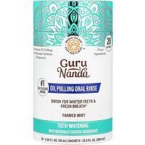 GuruNanda, Burnos skalavimo skystis su aliejumi ir mėtomis, 28 pakeliai po 10 ml (0,33 fl oz)