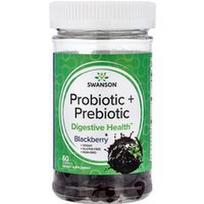 Swanson Vitamins, Probiotikų + prebiotikų guminukai, gervuogių, 60 guminukų