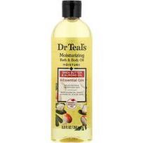Dr. Teal's, Drėkinamasis vonios ir kūno aliejus, taukmedžio sviestas ir migdolų aliejus, 8.8 fl oz (260 ml)