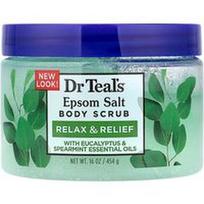 Dr. Teal's, Epsomo druskos kūno šveitiklis, eukaliptas ir šaltmėtė, 454 g