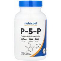 Nutricost, P-5-P, 100 mg, 240 kapsulių
