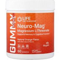 Life Extension, Neuro-Mag®, magnio L-treonatas, natūralaus apelsino skonio, 60 guminukų (36 mg viename guminuke)