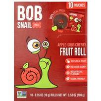 Bob Snail, Vaisių suktinukai, obuolių ir vyšnių skonio, 10 pakelių po 10 g (0,35 uncijos)