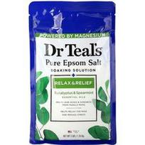 Dr. Teal's, Gryno Epsomo druskos mirkymo tirpalas, eukaliptas ir šaltmėtė, 1,36 kg