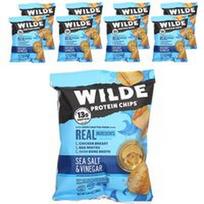 Wilde Brands, „Protein Chips®“, jūros druska ir actas, 8 pakeliai po 38 g