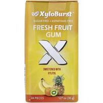Xyloburst, Ksilitolio guma, šviežių vaisių, 24 gabalėliai, 36 g (1,27 uncijos)