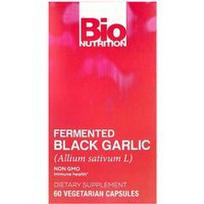 Bio Nutrition, Fermentuotas juodasis česnakas, 450 mg, 60 vegetariškų kapsulių