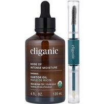 Cliganic, „Dose of Intense Moisture™“ ekologiškas ricinos aliejus blakstienoms ir antakiams, 120 ml