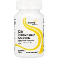 Seeking Health, Vaikams skirti kramtomi multivitaminai, nuo 4 metų, 60 kramtomųjų tablečių