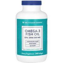The Vitamin Shoppe, Omega-3 žuvų taukai, 240 minkštųjų kapsulių