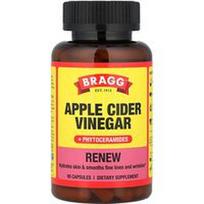 Bragg, „Renew“, obuolių sidro actas ir fitoceramidai, 90 kapsulių
