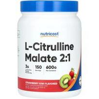 Nutricost, L-citrulino malatas 2:1, braškių ir kivių, 600 g