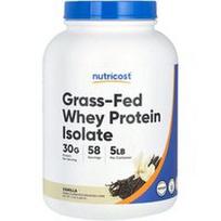 Nutricost, Žole šertų karvių išrūgų baltymų izoliatas, vanilės skonio, 5 svarai (2268 g)