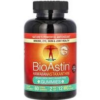 Nutrex Hawaii, BioAstin®, Havajų astaksantino guminukai, citrusiniai, 60 guminukų