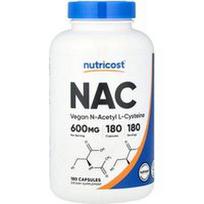 Nutricost, NAC, 600 mg, 180 kapsulių
