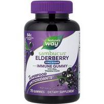 Nature's Way, Sambucus® šeivamedžio uogų skonio imunostimuliuojantys guminukai su cinku, vitaminais C ir D3, 70 guminukų