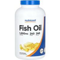 Nutricost, Žuvų taukai, 1000 mg, 240 minkštųjų kapsulių